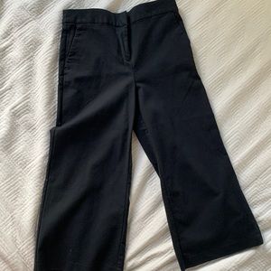 Black Loft cropped wide-leg trousers